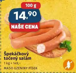 Coop Špekáčkový točený salám nabídka