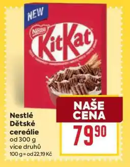 Billa Nestlé Dětské cereálie nabídka