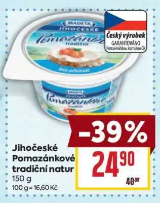 Billa Jihočeské Pomazánkové tradiční natur nabídka