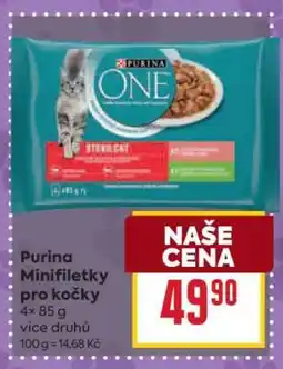 Billa Purina minifiletky pro kočky nabídka