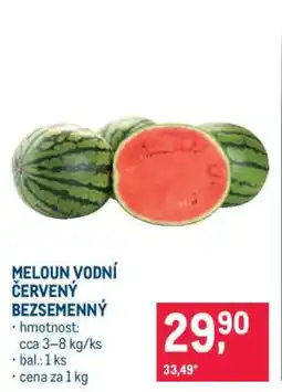 Makro Meloun vodní červený bezsemenný nabídka