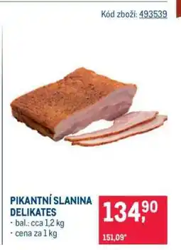 Makro Pikantní slanina Delikates nabídka