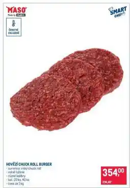 Makro HOVĚZÍ CHUCK ROLL BURGER nabídka