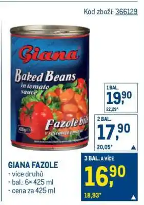 Makro Giana fazole nabídka