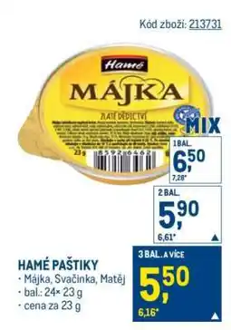 Makro Hamé paštiky nabídka