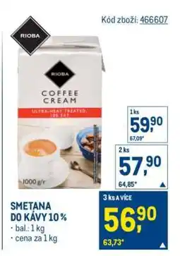 Makro Smetana do kávy 10 % nabídka