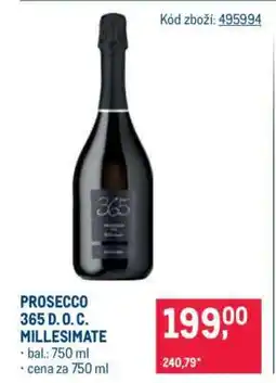 Makro PROSECCO 365 D.O.C. MILLESIMATE nabídka