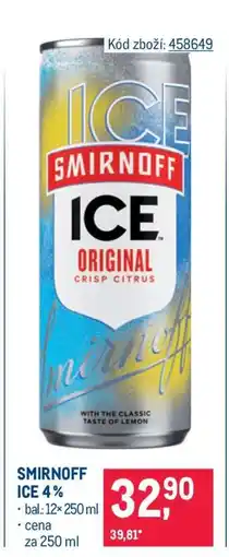 Makro Smirnoff Ice 4 % nabídka
