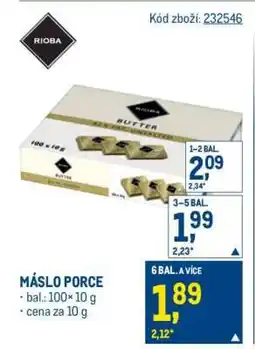 Makro MÁSLO PORCE nabídka