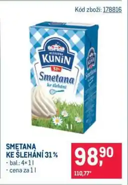 Makro Smetana ke šlehání 31 % nabídka