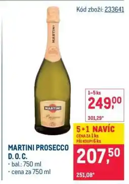Makro MARTINI PROSECCO D. O. C nabídka