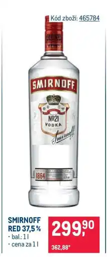 Makro Smirnoff Red 37,5 % nabídka