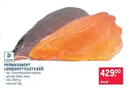 Makro Pstruh duhový lososovitý, filet s kůží nabídka