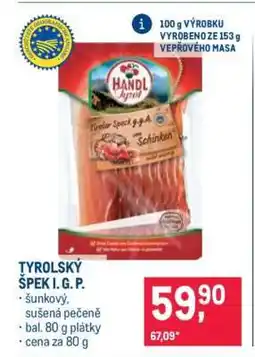 Makro TYROLSKÝ ŠPEK I. G. P nabídka