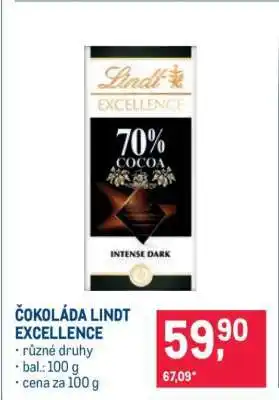 Makro Čokoláda Lindt Excellence nabídka