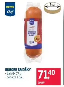 Makro BURGER BRIOŠKY nabídka