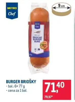 Makro BURGER BRIOŠKY nabídka