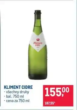 Makro Kliment Cidre nabídka