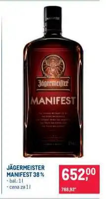 Makro JÄGERMEISTER MANIFEST 38% nabídka