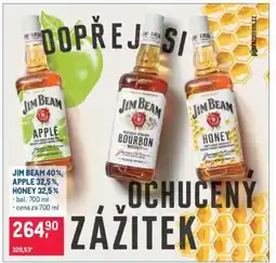 Makro JIM BEAM 40 %, APPLE 32,5 %, HONEY 32,5 % nabídka