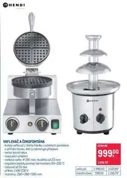 Makro VAFLOVAČ A ČOKOFONTÁNA nabídka