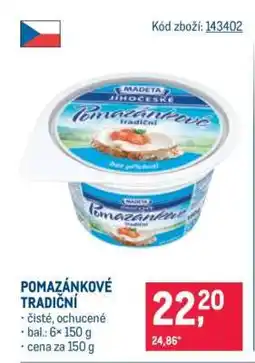 Makro Pomazánkové tradiční nabídka