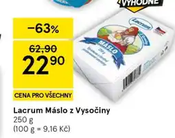 Tesco Lacrum Máslo z Vysočiny nabídka
