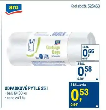 Makro Odpadkové pytle 25 l nabídka