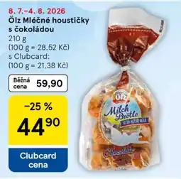 Tesco Ölz Mléčné houstičky s čokoládou nabídka