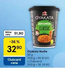 Tesco Oyakata Nudle nabídka