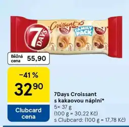 Tesco 7Days Croissant s kakaovou náplní nabídka