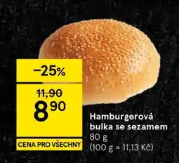 Tesco Hamburgerová bulka se sezamem nabídka