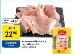 Tesco KRÁSNO AMÁLKA, ŠUNKA NEJVYŠŠÍ JAKOSTI nabídka