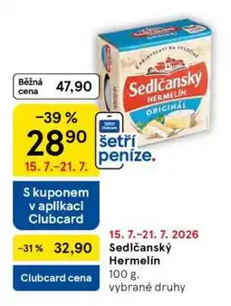 Tesco Sedlčanský hermelín nabídka