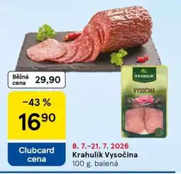Tesco Krahulík VYSOČINA nabídka
