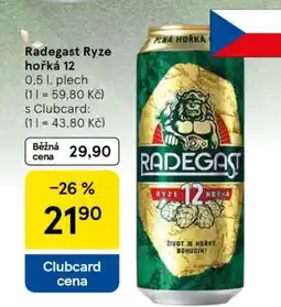Tesco Radegast Ryze Hořká 12 nabídka