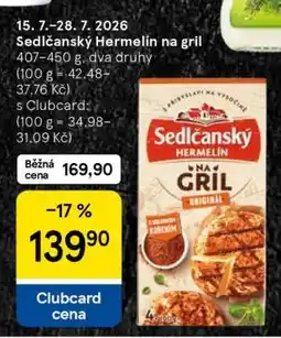 Tesco Sedlčanský hermelín na gril nabídka