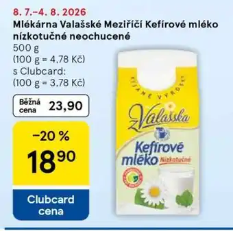 Tesco Mlékárna Valašské Meziříčí Kefírové mléko nízkotučné neochucené nabídka