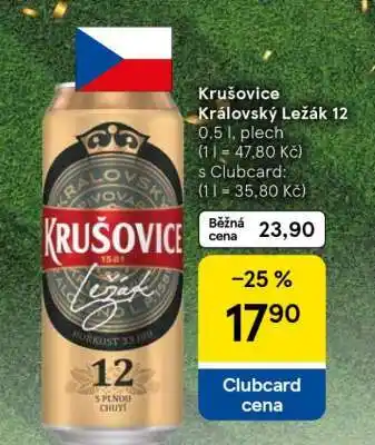 Tesco Krušovice Královský ležák 12 nabídka