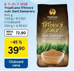 Tesco TropiCane Třtinový cukr dark demerara nabídka