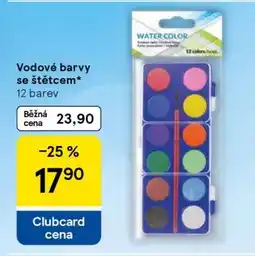Tesco Vodové barvy se štětcem nabídka
