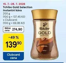 Tesco Tchibo Gold Selection Instantní káva nabídka