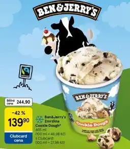 Tesco Ben&Jerry's zmrzlina Cookie Dough nabídka