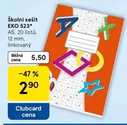 Tesco Školní sešit EKO 523 nabídka