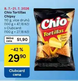 Tesco Chio Tortillas Chipsy nabídka