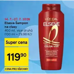 Tesco Elseve šampon na vlasy nabídka