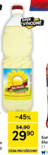 Tesco Sunol Slunečnicový olej 1l nabídka