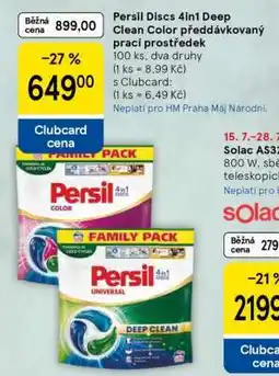 Tesco Persil Discs 4in1 Deep Clean Color předávkovaný prací prostředek nabídka