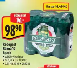 Albert Radegast Rázná 10 6pack nabídka