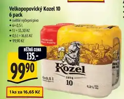 Albert Velkopopovický Kozel 10 6 pack nabídka